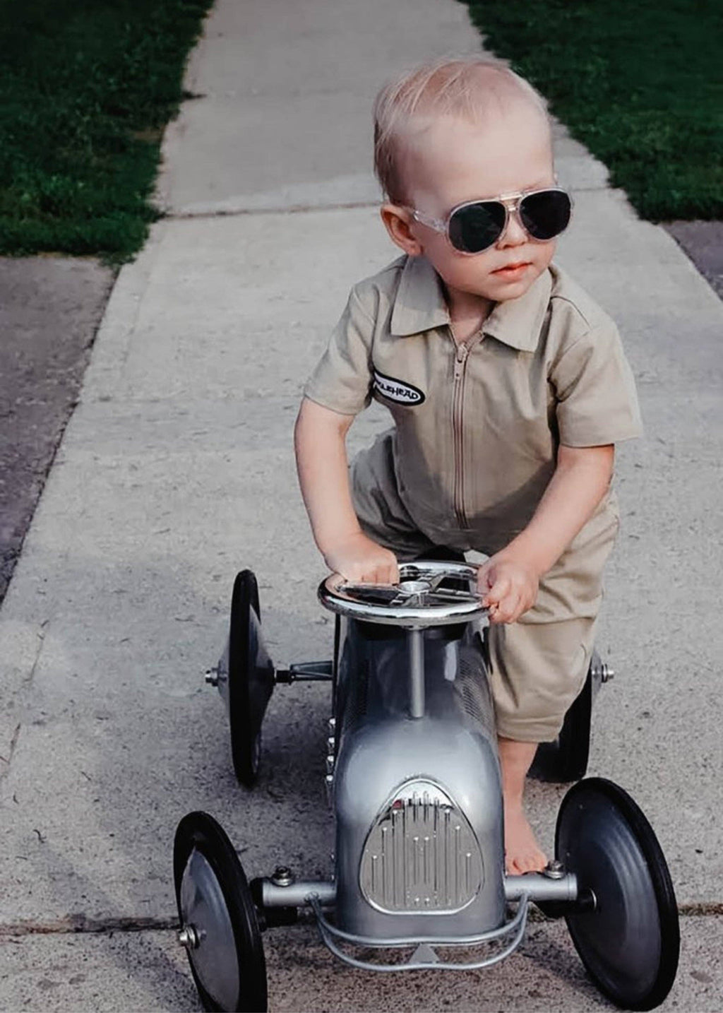 Knuckleheads Pojkar/Flickor Tan Grease Monkey Overall