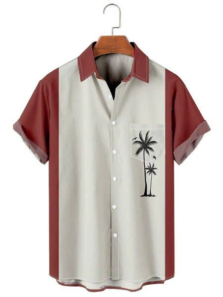 Palm vintage bowlingskjorta