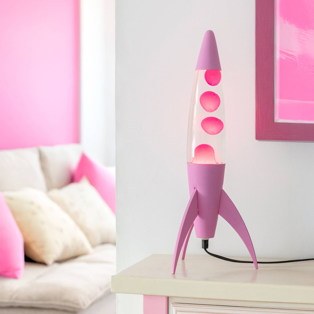 Rocket monokrom rosa lavaslampa