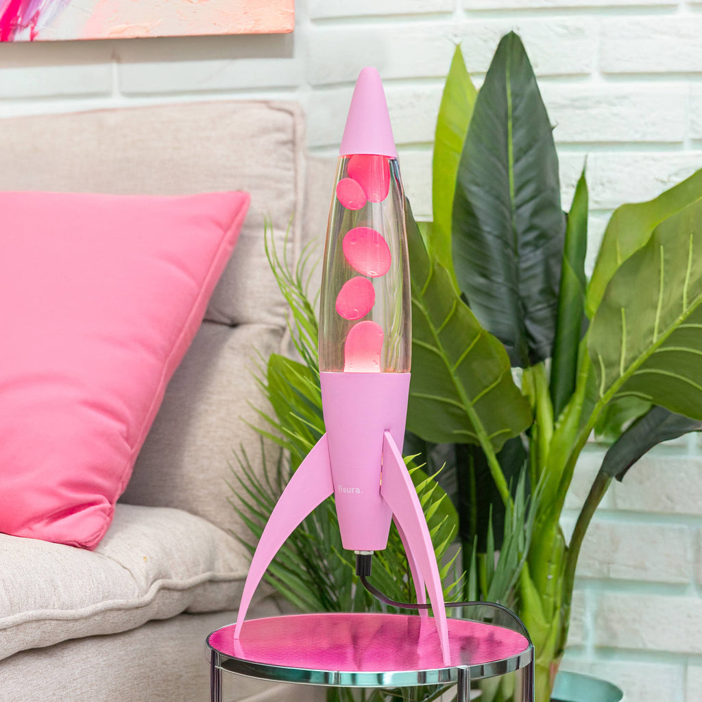 Rocket monokrom rosa lavaslampa