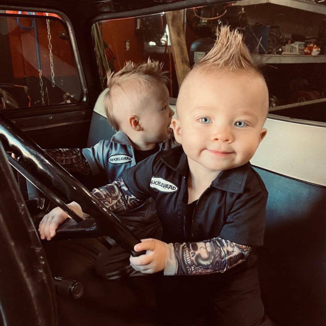 Knuckleheads Marinblå Mekaniker Overall 1-12-år