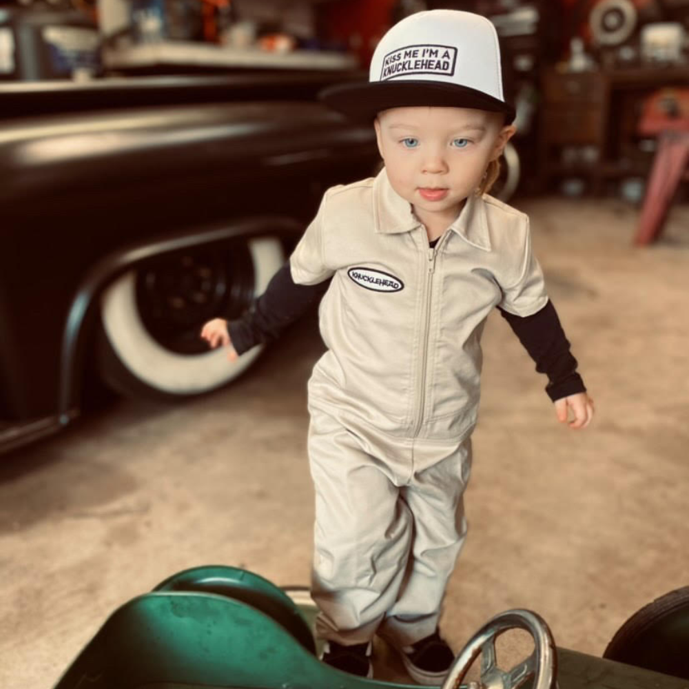 Knuckleheads Pojkar/Flickor Tan Grease Monkey Overall