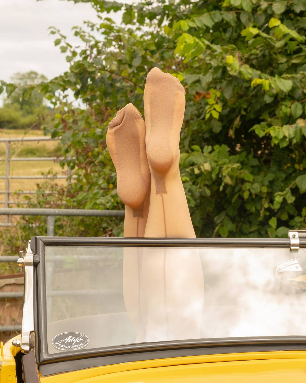 Cuban Heel-strumpor med söm Ch/Lt H2073