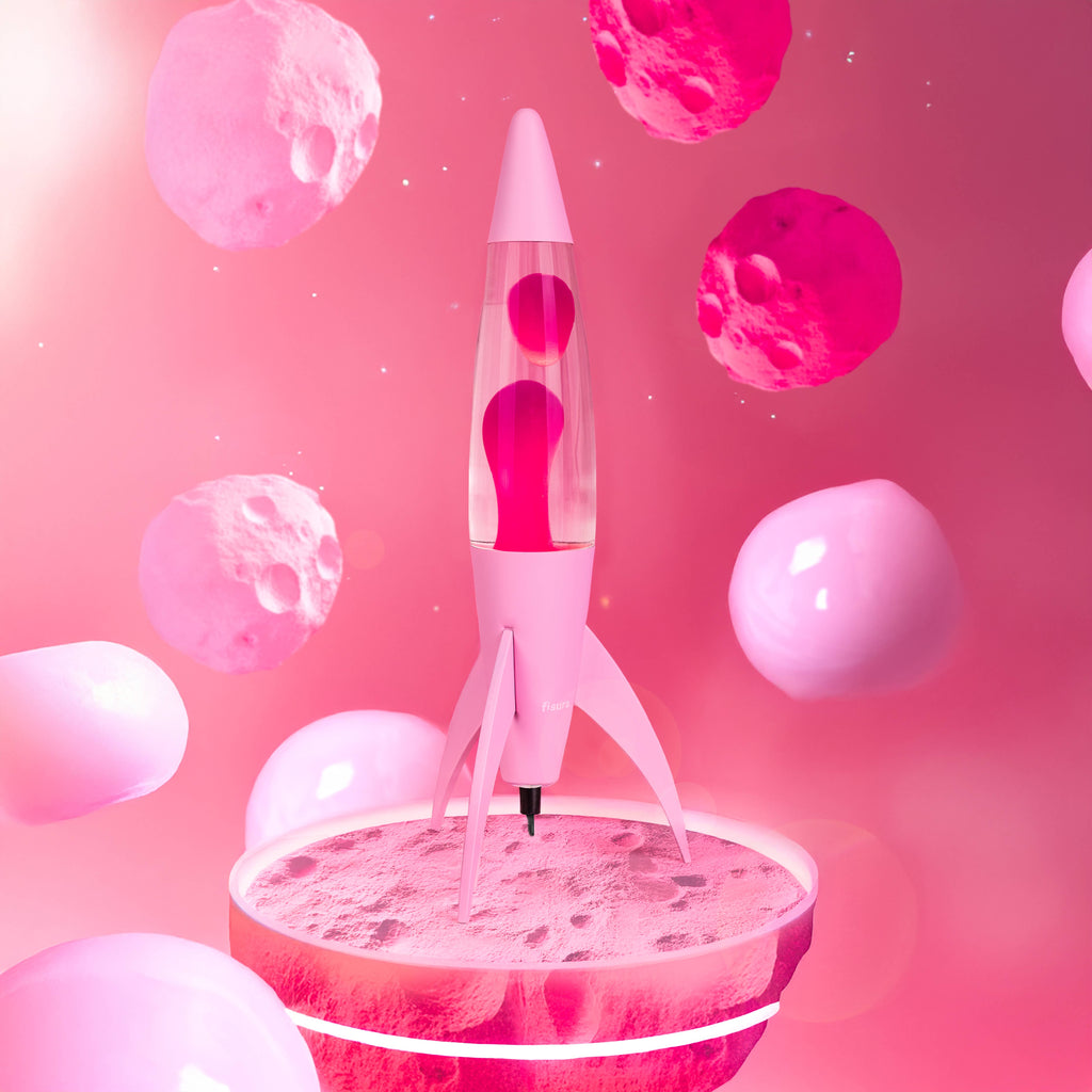 Rocket monokrom rosa lavaslampa