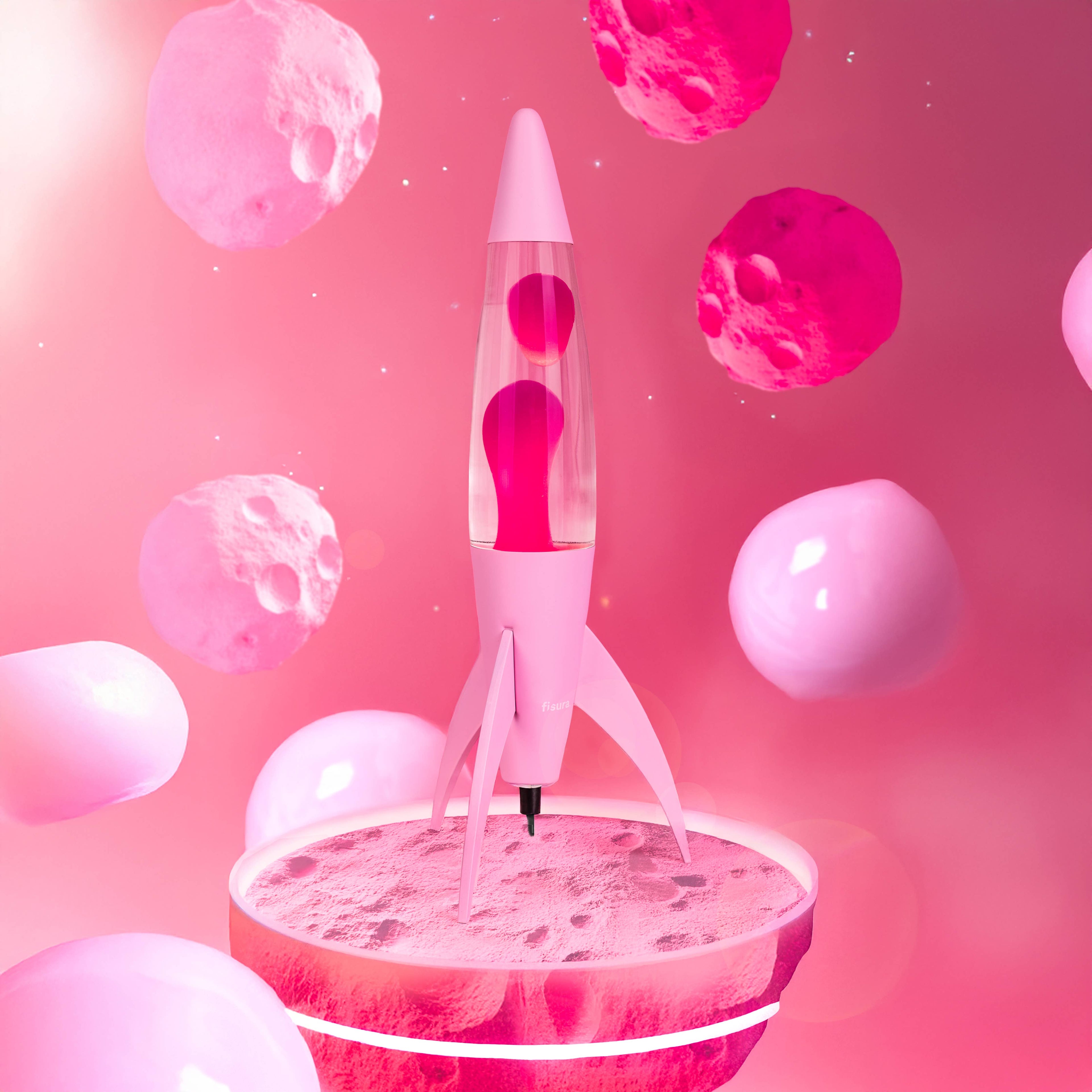 Rocket monokrom rosa lavaslampa