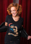T-shirt med retrotryck ”we can do it”