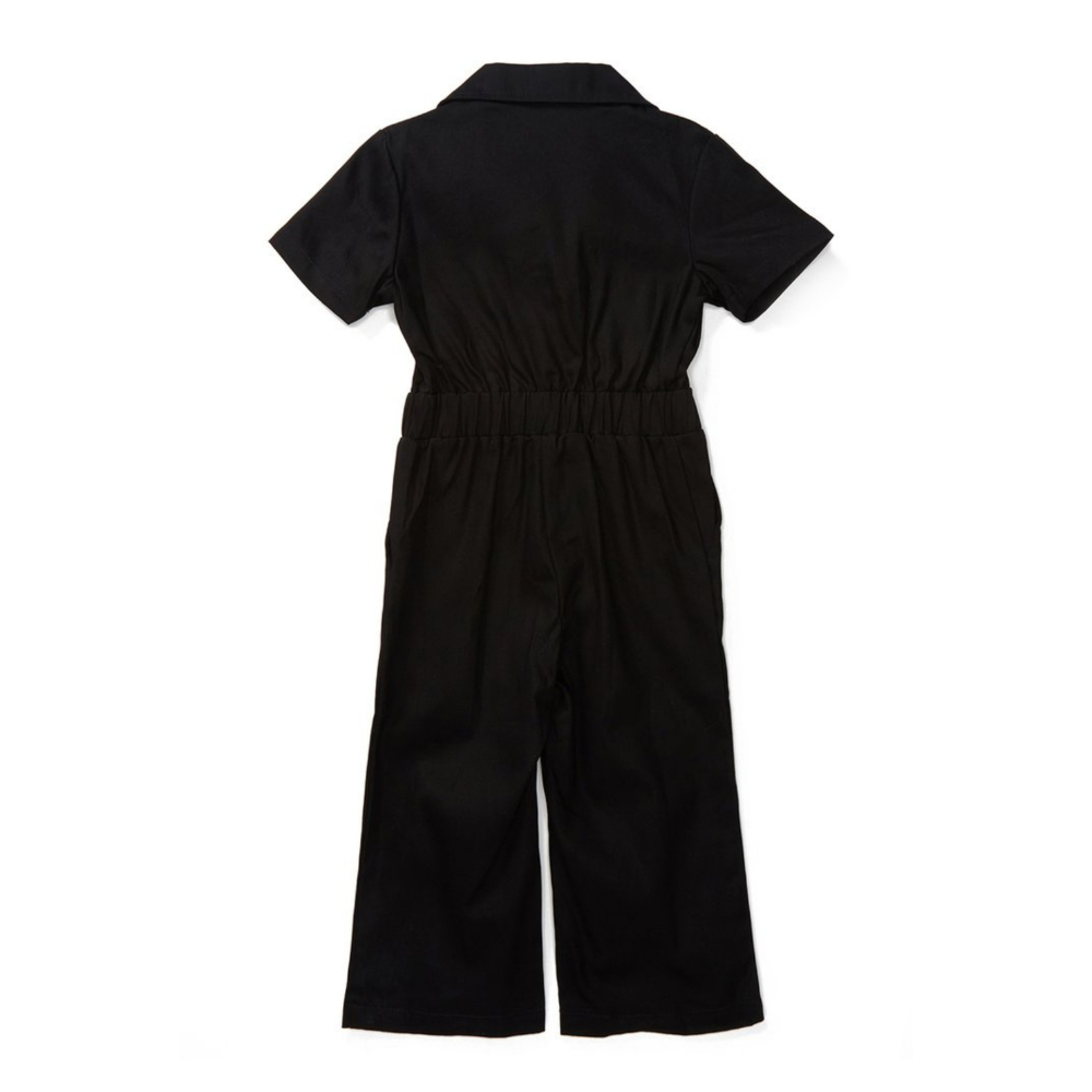 Knuckleheads Girls Black Grease Monkey Overall